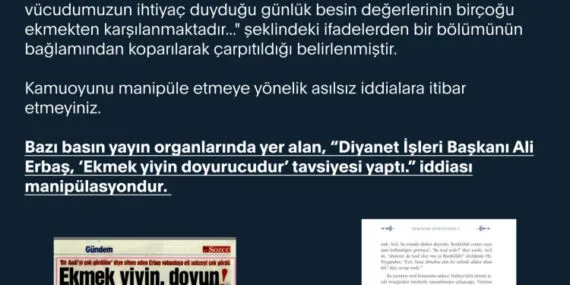 Ali Erbaş'ın sözleri çarpıtıldı… Açıklama İletişim'den geldi haberi