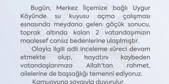 Amasya'da sondajda göçük: 2 ölü haberi