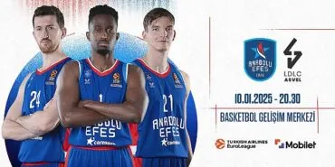Anadolu Efes, Turkish Airlines Euroleague’in Yirminci Haftasında LDLC Asvel Villeurbanne ile Karşılaşacak haberi