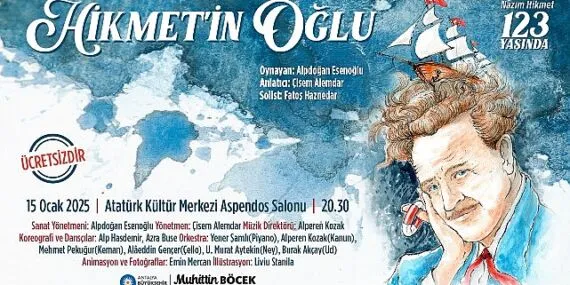 Antalya Büyükşehir Belediyesi Nazım Hikmet'i anıyor haberi