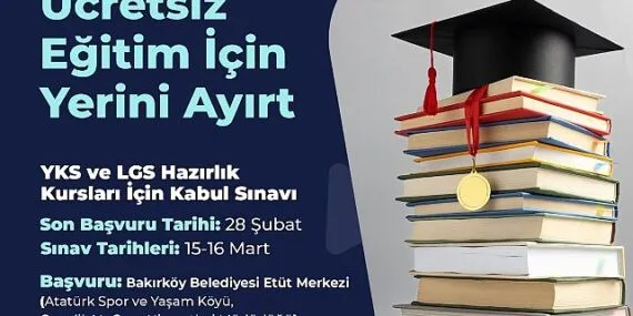 Bakırköy Belediyesi’nin YKS ve LGS Hazırlık Kursları İçin Başvurular Başladı haberi