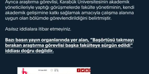 Başörtüsü sürgünü iddialarına İletişim'den açıklama haberi