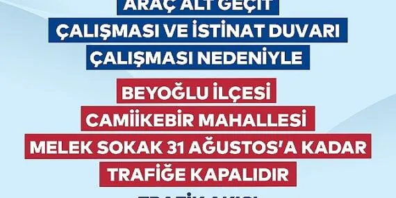 Beyoğlu’nda yol ve çevre düzenlemesi başlıyor haberi