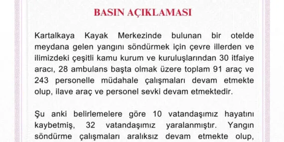 Bolu Kartalkaya'da otel yangını: Ölü ve yaralılar var haberi