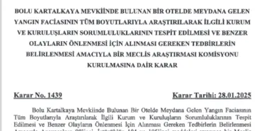 Bolu'daki faciayı araştıracak komisyon kararı Resmi Gazete'de haberi