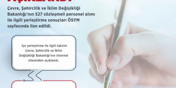 Çevre Şehircilik'te 572 sözleşmeli personel işe yerleşti haberi