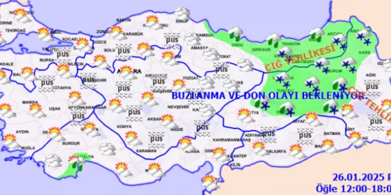 Doğuda çığ, buzlanma ve don… Yurtta bugün hava nasıl olacak? haberi