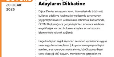 Engeli ve sağlık sorunu olan adaylara ÖSYM'den başvuru kolaylığı haberi