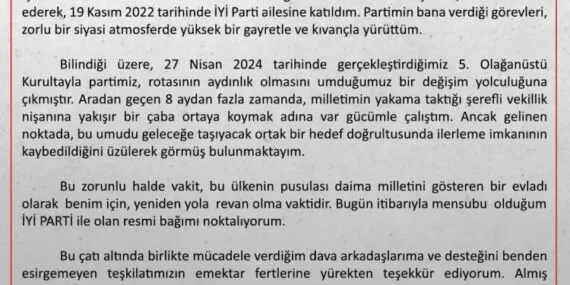 İYİ Parti'den 'Zorlu' veda!