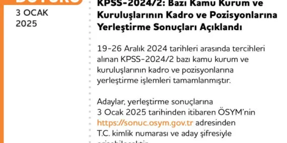 KPSS-2024/2 sonuçları açıklandı haberi