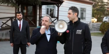 Kayseri Talas'ta deprem tatbikatı haberi