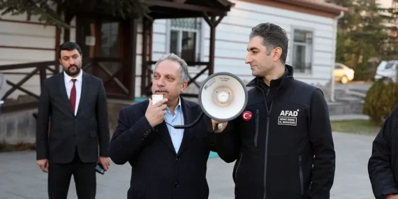 Kayseri Talas'ta deprem tatbikatı haberi