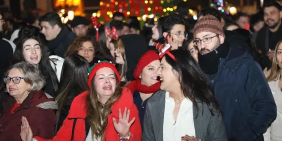 Mudanya yeni yıla tarihi meydanda 'merhaba' dedi