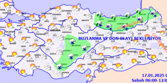 Yurdun iç ve doğu kesimlerinde buzlanma ve dona dikkat! haberi