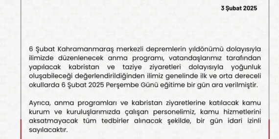 Adıyaman'da eğitime '6 Şubat' molası! haberi