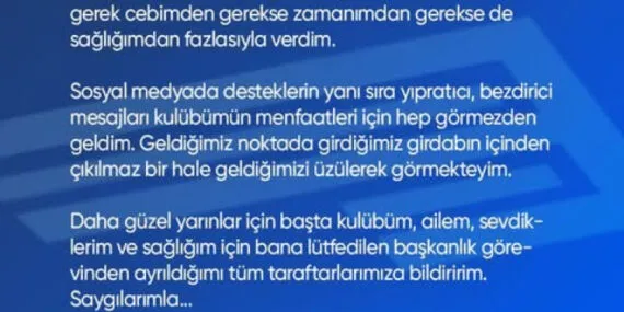 Bedirhan Durak istifa etti! haberi