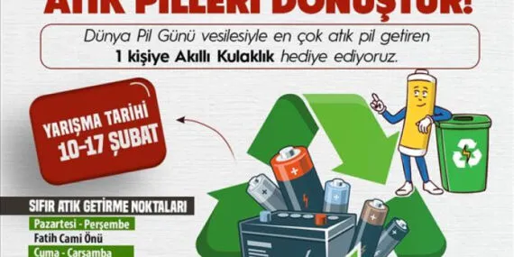 Bursa İnegöl'den ödüllü 'atık pil' kampanyası! haberi