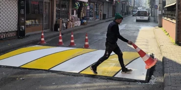 Bursa Osmangazi'de okul önlerine hız kesici kasis haberi