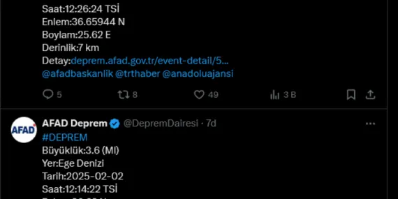 Deprem! Kandilli Akdeniz'de AFAD ise depremi Ege'de ölçtü! haberi