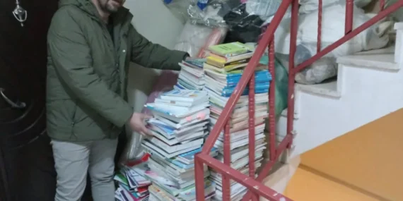 Edirne Keşan'da kitaplar geri dönüşümde haberi