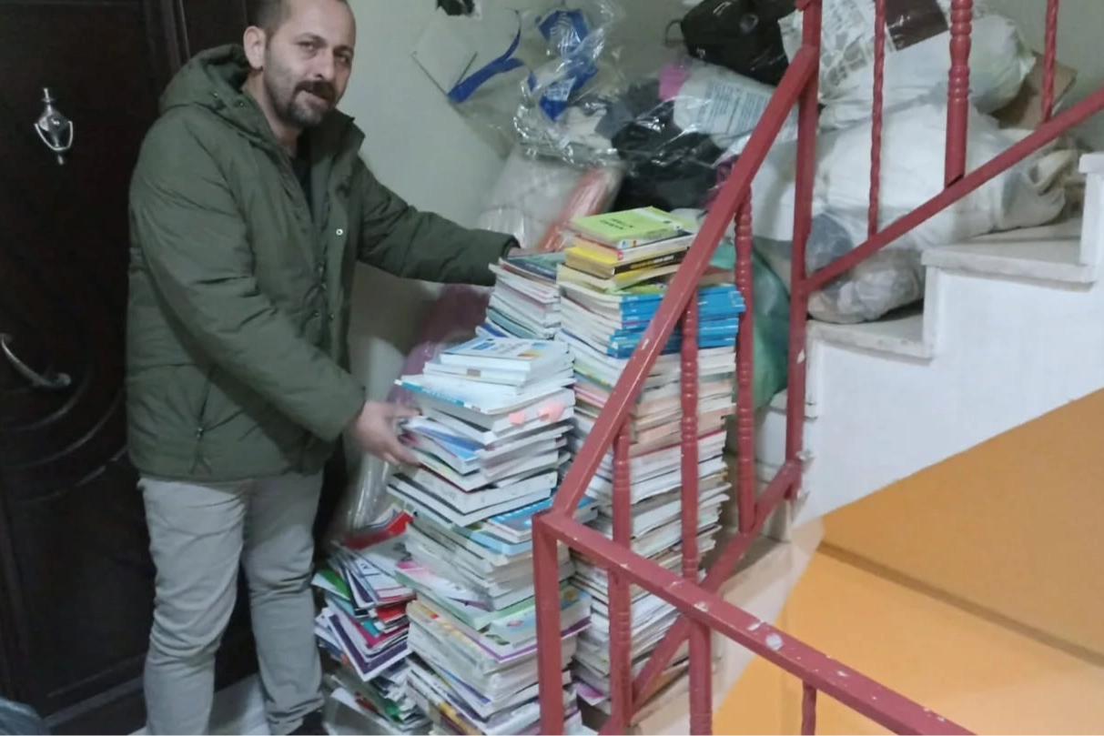 Edirne Keşan'da kitaplar geri dönüşümde haberi