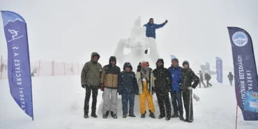 Erciyes'teki kar sanat eseri haberi