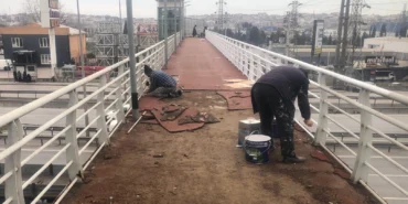 Gebze'deki üst geçidin bakımında sona rötuşlar haberi