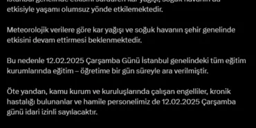 İstanbul ve Tekirdağ'da eğitime kar engeli! haberi