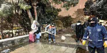 İstanbul'da karla mücadele devam ediyor haberi