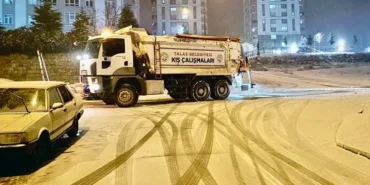 Kayseri Talas'ta kar mesai tam gaz haberi