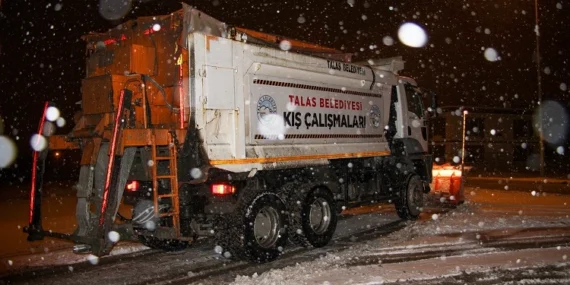 Kayseri Talas'ta kar seferberliği başladı haberi