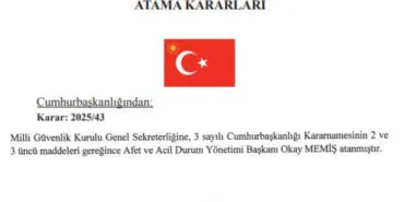 Okay Memiş MGK Genel Sekreteri oldu haberi