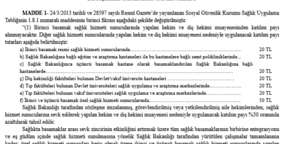 Sağlıkta katılım payı tutarlarında güncelleme haberi