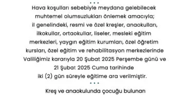 Sakarya ve Bilecik'te eğitime 'kar' tatili haberi
