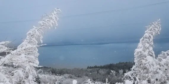 Sakarya'da beyaz örtü kadraja böyle yansıdı haberi