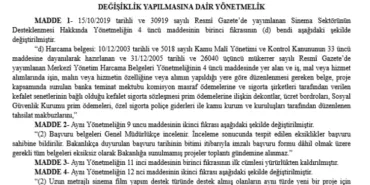 Sinema sektörüne destek ayarı! haberi