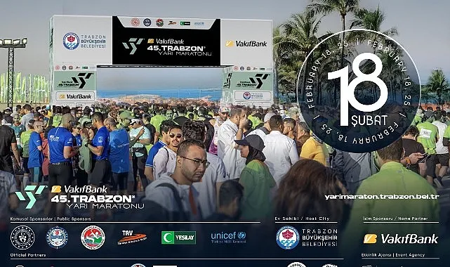 VakıfBank 45. Uluslararası Trabzon Yarı Maratonu kayıtları 18 Şubat’ta sona eriyor haberi