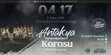 Yenişehir Belediyesinden depremlerde yaşamını yitirenler için anma konseri haberi