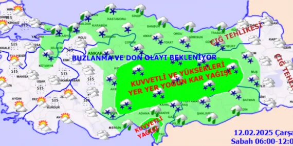 Yurtta bugün hava… Yine soğuk, yine 'kuvvetli' uyarılar! haberi