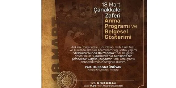 Ankara Üniversitesi Yapımı “Arıburnu’nda Bal Yapmak” Belgeseli Çanakkale Zaferi’nin Yıldönümünde İzleyiciyle Buluştu haberi