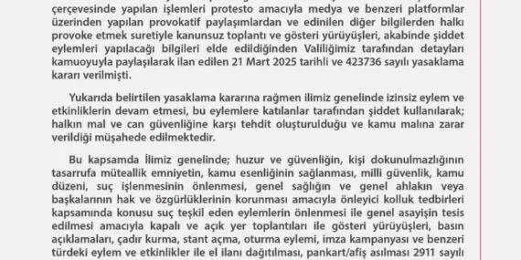 Ankara Valiliği yasak süresini uzattı haberi