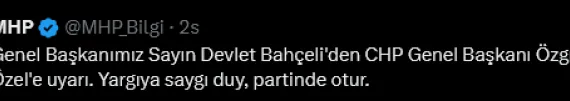Bahçeli'den 'Özel' uyarı: Otur partinde! haberi