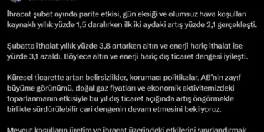 Bakan Şimşek: Ekonomik toparlanma cariyi dengeleyecek haberi