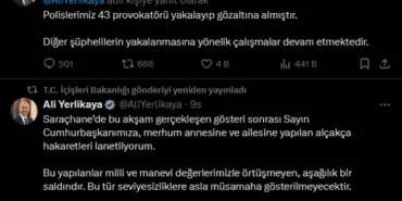 Bakan Yerlikaya: 43 provokatör gözaltında!... Küfür sonrası 'Özel' paylaşım haberi