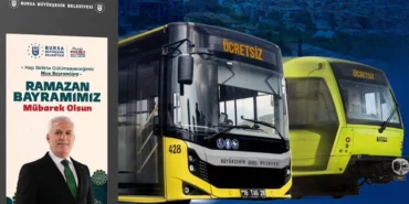 Bursa’da ulaşım bayram boyunca ücretsiz haberi