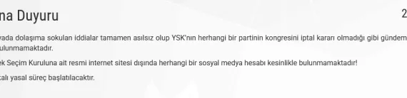 CHP'nin olağanüstü kurultay kararı ile ilgili YSK'dan açıklama haberi