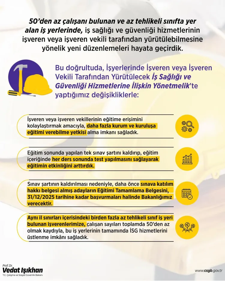 Çalışma hayatına İSG ayarı... İki yeni kararı Bakan Işıkhan duyurdu haberi