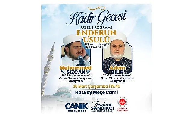 Canik Belediyesi'nden Kadir Gecesi Özel Programı haberi