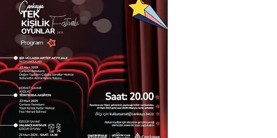 Çankaya tek kişilik oyunlar festivali başlıyor haberi