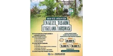 Daha yeşil Antalya için en güzel tasarım ve uygulamalar yarışacak haberi